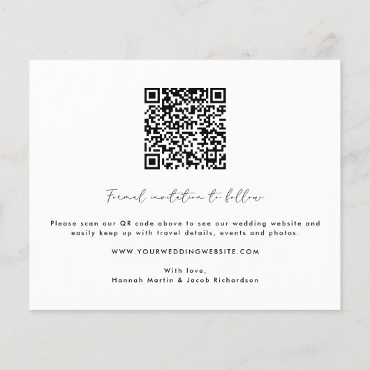 Bestemming Bruiloft Budget Foto Opslaan van de Dat (Achterkant)