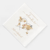 Bestemming Bruiloft Gouden Wereldkaart Welkomstbor Servet (Hoek)