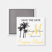 Bestemming Bruiloft Monogram Save the Date Magnete Magneet (Voorkant / Achterkant)