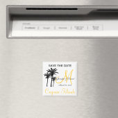 Bestemming Bruiloft Monogram Save the Date Magnete Magneet (Insitu (Vaatwasser))