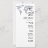 Bestemming bruiloft Navy Blue bruiloft programma K (Achterkant)