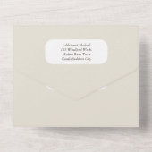 Bestemming Bruiloft nodigt RSVP uit | GRATIS Tijdl All In One Uitnodiging (Achterkant)