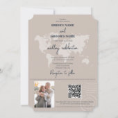 Bestemming Bruiloft Paspoort Kompas Bruiloft Kaart (Achterkant)