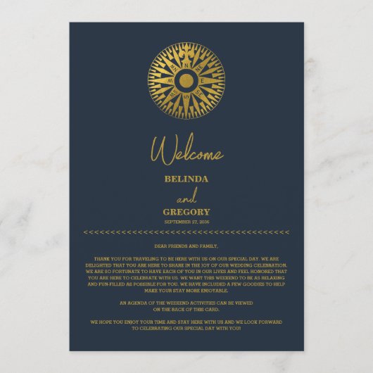 Bestemming Bruiloft Paspoort Kompas Route Programma (Voorkant)