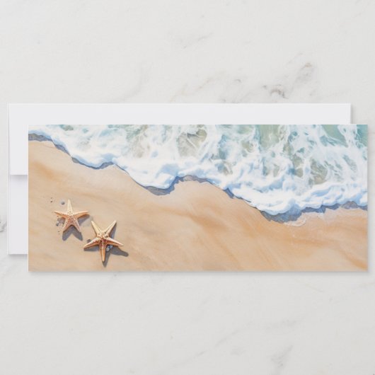 Bestemming Bruiloft Strand Tropisch Eiland Zeester Kaart (Achterkant)