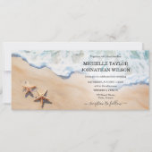 Bestemming Bruiloft Strand Tropisch Eiland Zeester Kaart (Voorkant)