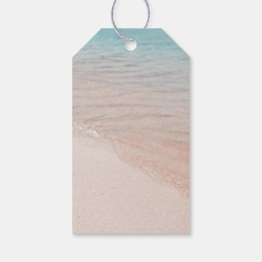 Bestemming Bruiloft Tropisch Strand Cadeaulabel (Achterkant)