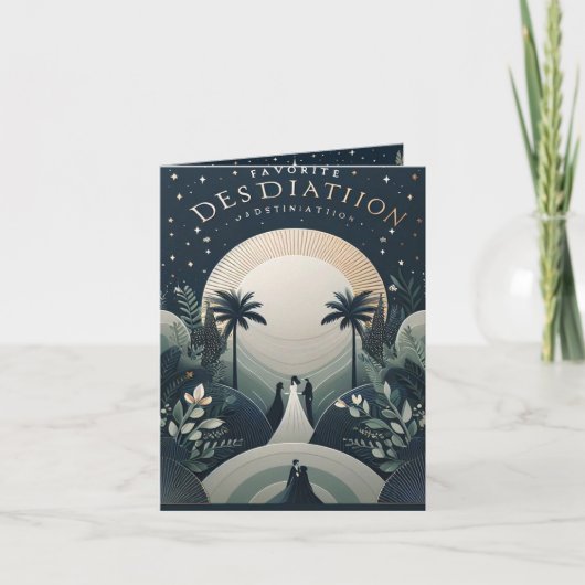 BESTEMMING BRUILOFT UITNODIGING KAART (Voorkant)