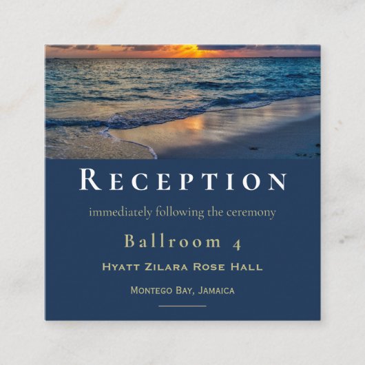 Bestemming Bruiloft Zonnige luchten Bruiloft recep Informatiekaartje (Voorkant)