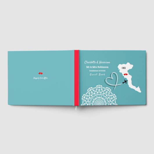 Bestemming Corfu Grieks eiland bruiloft Gastenboek (Volledig)