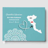 Bestemming Corfu Grieks eiland bruiloft Gastenboek (Voorkant)