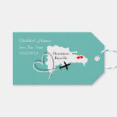 Bestemming Dominicaanse Republiek Save The Date Cadeaulabel (Voorkant (Horizontaal))