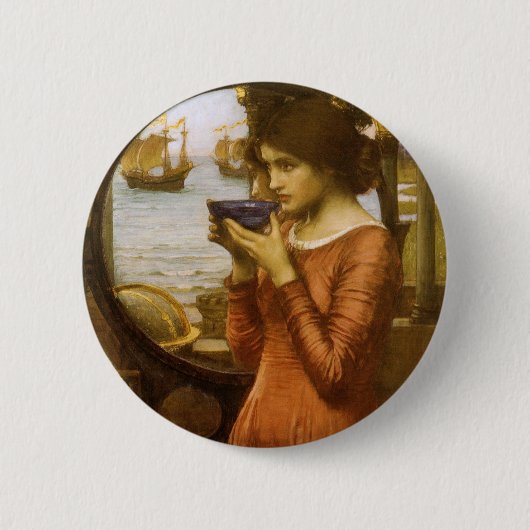 Bestemming door John William Waterhouse Ronde Button 5,7 Cm (Voorkant)