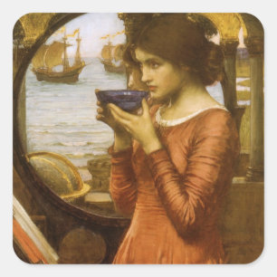 Bestemming door John William Waterhouse Vierkante Sticker