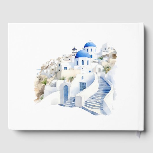 Bestemming Griekenland Santorini Bruiloft Gastenboek (Achterkant)