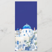 Bestemming Griekenland Santorini Bruiloft Menu (Achterkant)