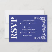 Bestemming Griekenland Santorini Bruiloft RSVP Kaartje (Voorkant)