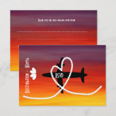 Bestemming Huwelijken In het Buitenland Kenia RSVP Kaart (Voorkant / Achterkant)