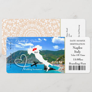 Bestemming Italië Uitnodiging voor een weddenschap