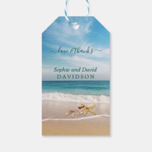 Bestemming Kauai Beach Zeester Bruiloft Cadeaulabel