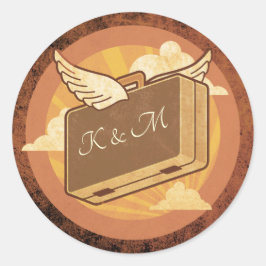  Bestemming Monogrammed Bagage Sticker