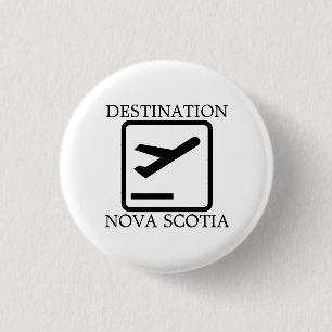 Bestemming op de knop Nova Scotia voor de oostkust Ronde Button 3,2 Cm