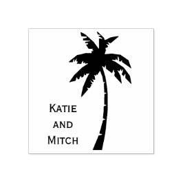  Bestemming Palm Tree Trouwstempel Rubberstempel