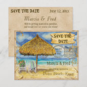 Bestemming Paradijs, Tropisch Strand Reserveer de Save The Date (Voorkant / Achterkant)