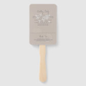 Bestemming Paspoort Kompas Trouwprogramma Handwaaier (Achterkant)