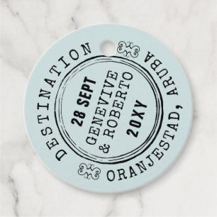 Bestemming Paspoortstempel Reisthema Bedankjes Labels