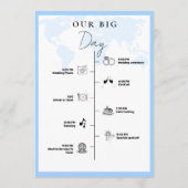 Bestemming Reizen bruiloft dag Evenementen Tijdlij Programma (Achterkant)