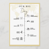 Bestemming Reizen bruiloft dag Evenementen Tijdlij Programma (Achterkant)