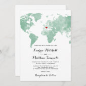 Bestemming Reizen Bruiloft Uitnodiging (Voorkant / Achterkant)