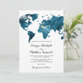 Bestemming Reizen Bruiloft Uitnodiging (Staand voorkant)