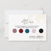 Bestemming Reizen Thema Bruiloft Details Kaart (Voorkant)