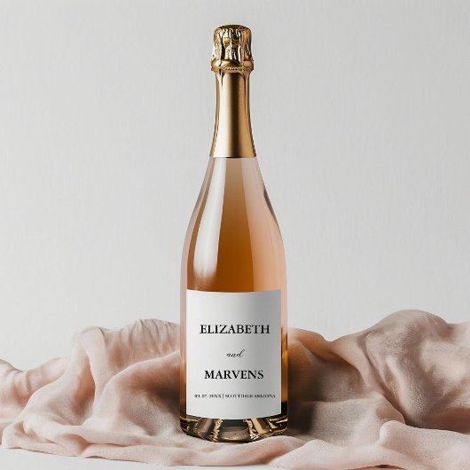 Bestemming Reizen Thema Bruiloft Sparkling Wijnetiket