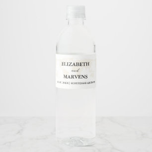 Bestemming Reizen Thema Bruiloft Waterfles Etiket