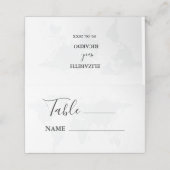 Bestemming reizen thema huwelijkstafel (Buitenkant ongevouwen)