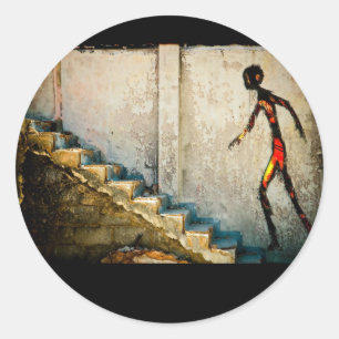 bestemming ronde sticker