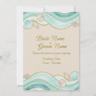 Bestemming Strand Bruiloft Uitnodiging