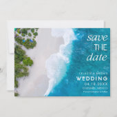 Bestemming Strand Huwelijksfoto Save The Date (Voorkant)