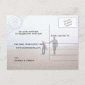 Bestemming Tropical Island Bewaar de datum Aankondigingskaart (Achterkant)