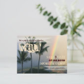 Bestemming Tropical Island Bewaar de datum Aankondigingskaart (Staand voorkant)