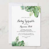 Bestemming Tropisch groen Baby Sprinkle Kaart (Voorkant)