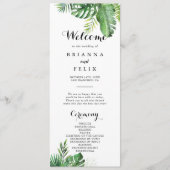 Bestemming Tropisch groen bruiloft programma (Voorkant)