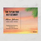 Bestemming tropische eilanden briefkaart (Achterkant)