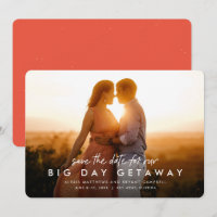 Bestemming trouwdag save the date fotokaart