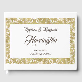 Bestemming Trouwen, Strand, Palmen, Gouden Folie Gastenboek