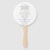 Bestemming trouwfeest goud wereld trouwprogramma w handwaaier (Achterkant)