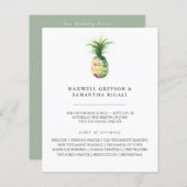 Bestemming Trouwprogramma's Waterverf Ananas (Voorkant / Achterkant)